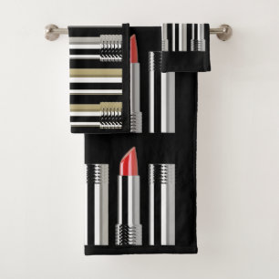 Lipstick Bath Towel Set