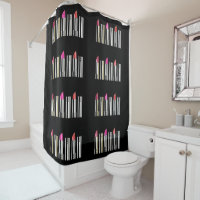 Lipstick chrome pink red black cosmetology pattern