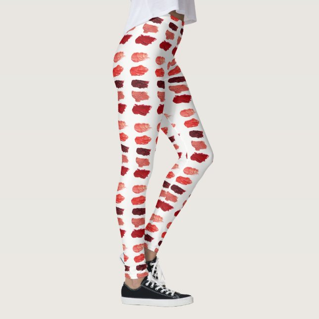 Lipstick colour swatches makeup artist salon leggings (Right)