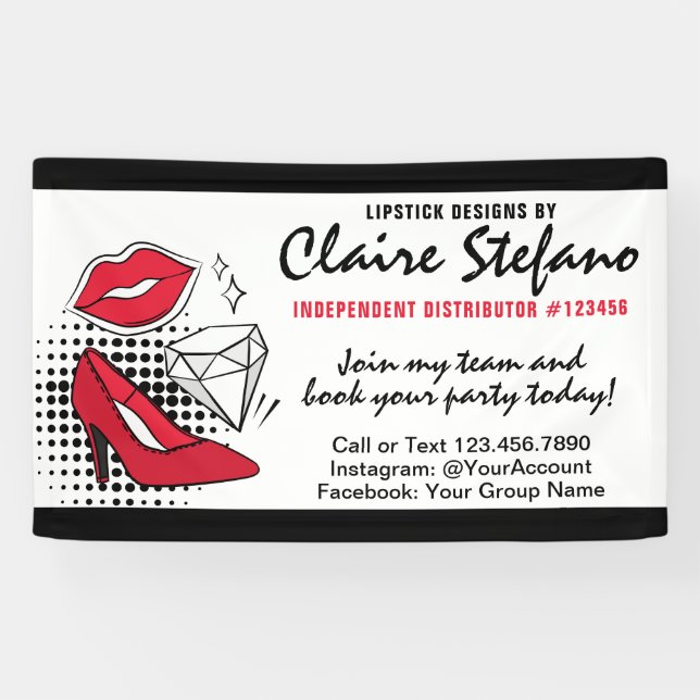 Lipstick Distributor Beauty Party / Trade Show Banner (Horizontal)