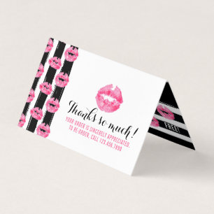 Lipstick Distributor Loyalty Stamp Kiss Thank You