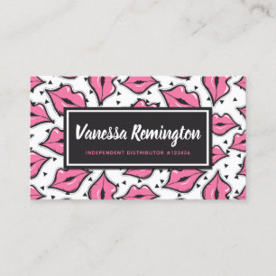 Lipstick Distributor Loyalty Stamp Pink Lips Kiss