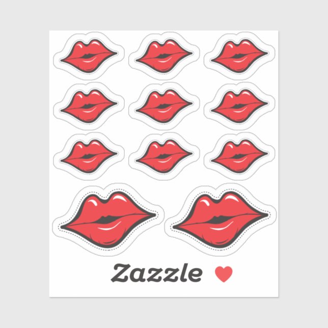 Lipstick Distributor Red Kiss Kissing Lips Planner (Sheet)