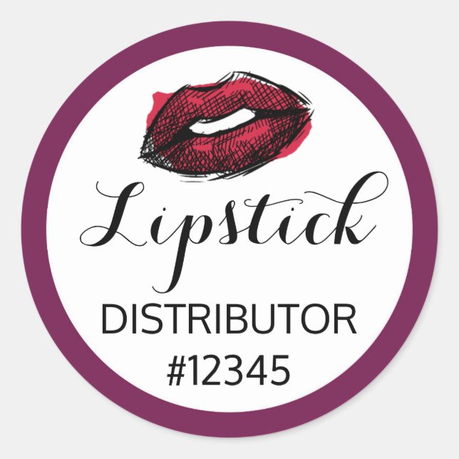 Lipstick Distributor Red Lips Kiss Packaging Seal (Front)