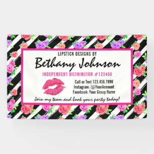 Lipstick Distributor Rose Kiss Trade Show / Party Banner