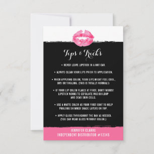 Lipstick Distributor Tips & Tricks Pink Kiss Card