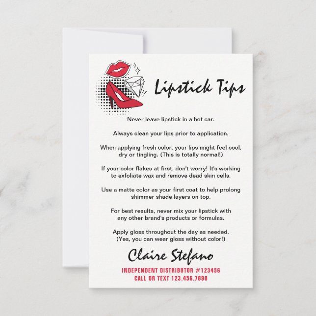 Lipstick Distributor Tips & Tricks Product Card (Front)