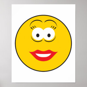 Lipstick Girl Face Poster