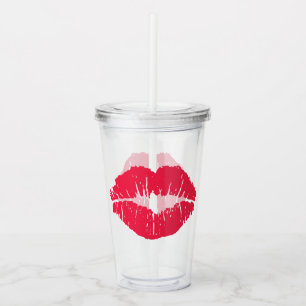 Lipstick Kiss Acrylic Tumbler