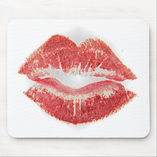lipstick kiss mouse pad