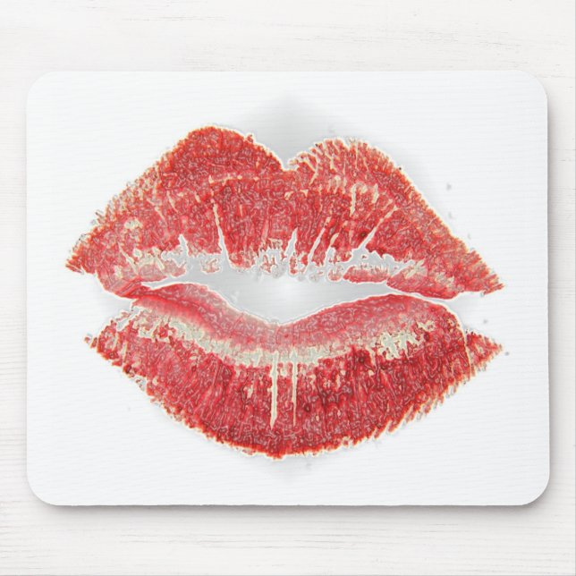 lipstick kiss mouse pad (Front)