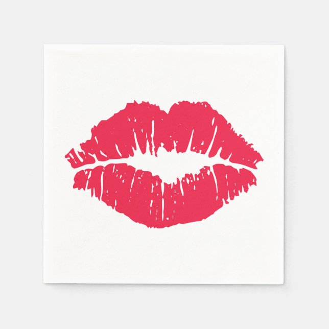 Lipstick Kiss Napkin (Front)