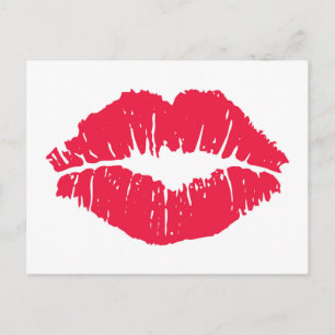 Lipstick Kiss Postcard