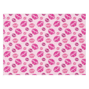 Lipstick Kiss Shape Print Pattern Tablecloth