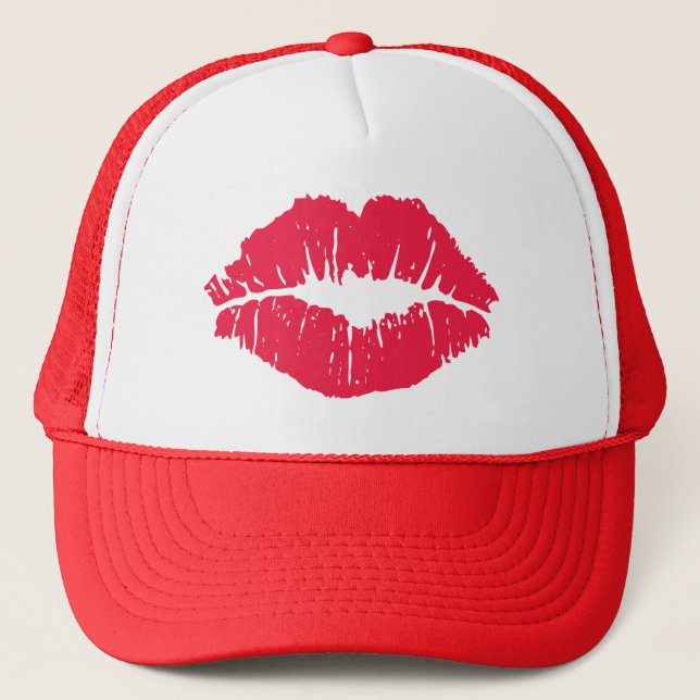Lipstick Kiss Trucker Hat (Front)
