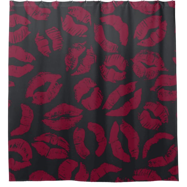Lipstick Kisses: Dark Red Imprints (Front)