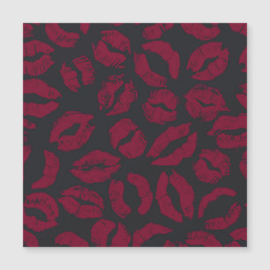 Lipstick Kisses: Dark Red Imprints