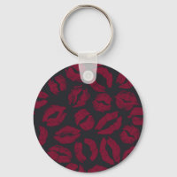 Lipstick Kisses: Dark Red Imprints