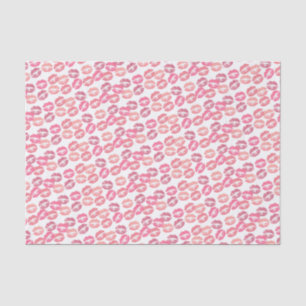 Lipstick Kisses in Shades of Pink Tissue Paper
