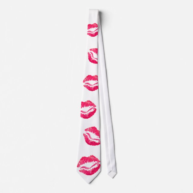 Lipstick kisses novelty tie (Front)