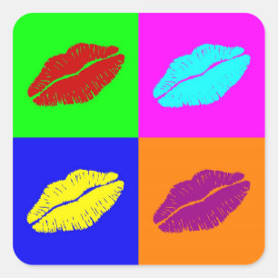 Lipstick kisses stickers