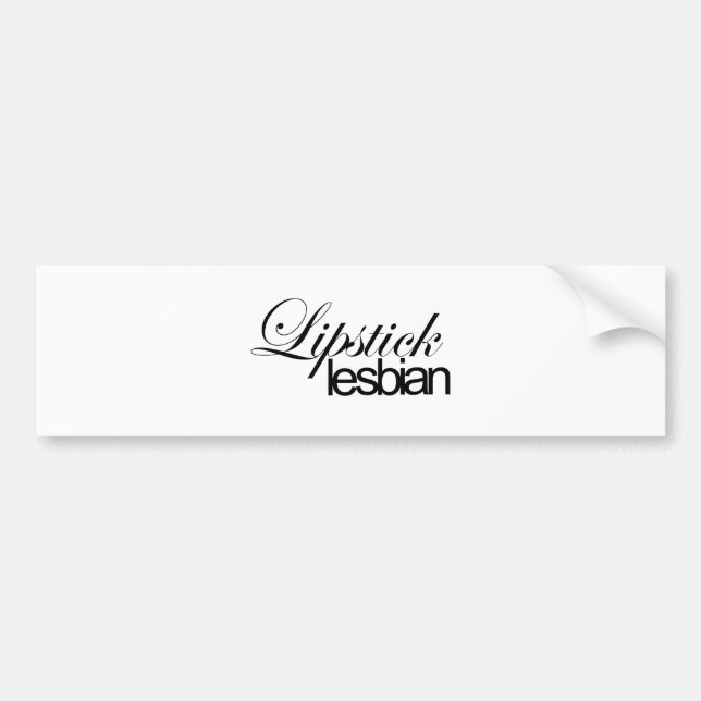 Lipstick Lesbian Bumper Sticker (Front)