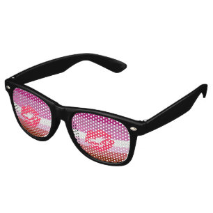 Lipstick Lesbian Flag Retro Sunglasses