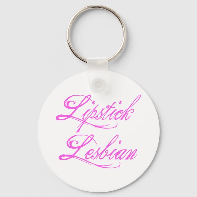Lipstick Lesbian Keychain (Front)