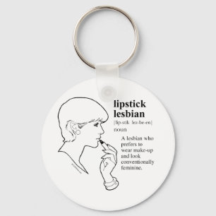 LIPSTICK LESBIAN KEYCHAIN