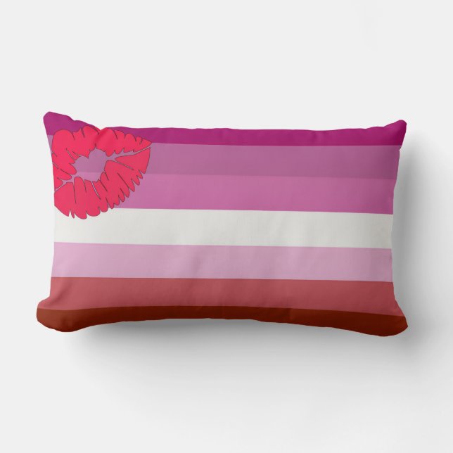 Lipstick Lesbian Lumbar Pillow (Front)