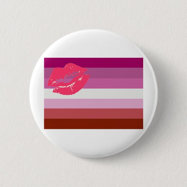 Lipstick Lesbian Pride Flag 2 Inch Round Button (Front)