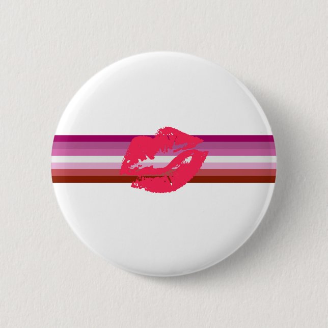 Lipstick Lesbian Pride Flag 2 Inch Round Button (Front)
