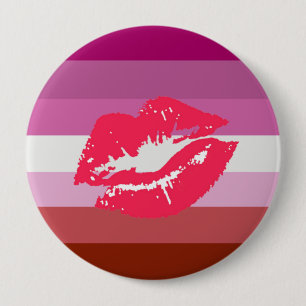 Lipstick Lesbian Pride Flag 4 Inch Round Button