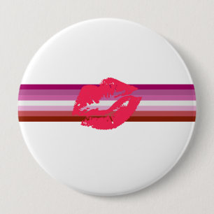 Lipstick Lesbian Pride Flag 4 Inch Round Button