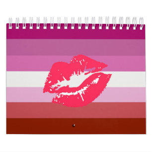 Lipstick Lesbian Pride Flag Calendar