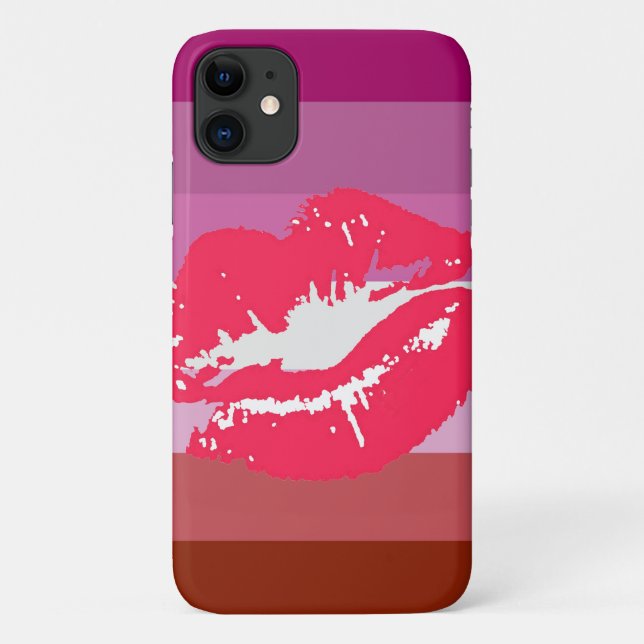 Lipstick Lesbian Pride Flag Case-Mate iPhone Case (Back)