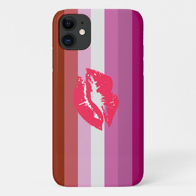 Lipstick Lesbian Pride Flag Case-Mate iPhone Case (Back)