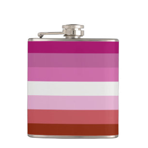 Lipstick Lesbian Pride flag Flask