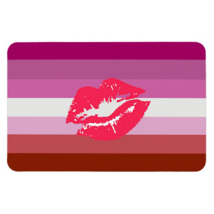 Lipstick Lesbian Pride Flag Magnet