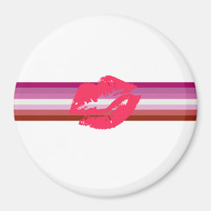 Lipstick Lesbian Pride Flag Magnet