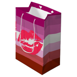 Lipstick Lesbian Pride Flag Medium Gift Bag