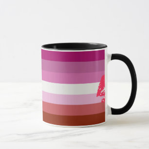 Lipstick Lesbian Pride Flag Mug