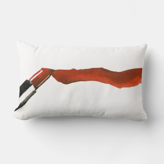 Lipstick. Lumbar Pillow (Front)