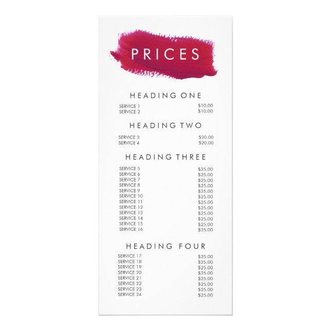 Lipstick Make Up Artist Menu Beauticier Tarifs (Devant)