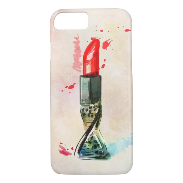 Lipstick makeup Apple iPhone 8/7 Case (Back)