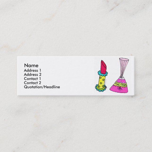 Lipstick & Nail Polish Profile Cards (Front)