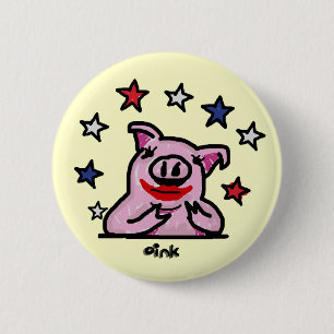 Lipstick on a Pig 2 Inch Round Button