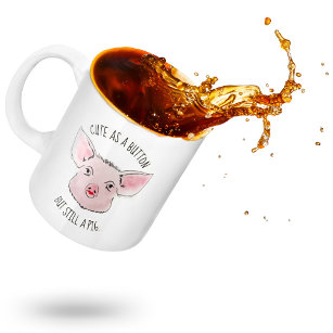 Lipstick on a pig Two-Tone coffee mug