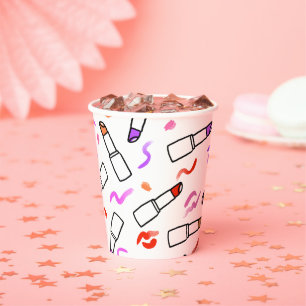 Lipstick Pattern Paper Cups