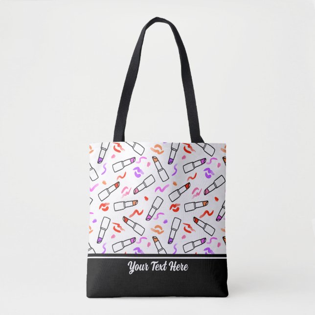 Lipstick Pattern Tote Bag (Front)